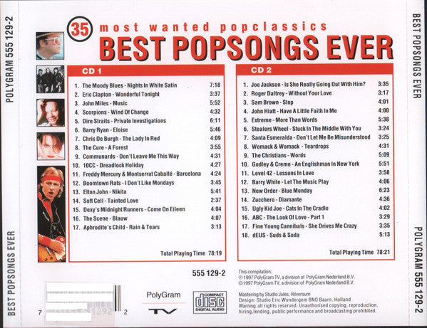 Various : Best Popsongs Ever - 35 Most Wanted Popclassics (2xCD, Comp)