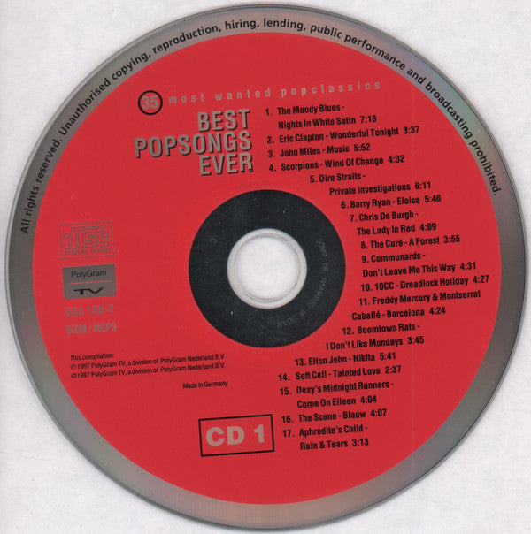 Various : Best Popsongs Ever - 35 Most Wanted Popclassics (2xCD, Comp)