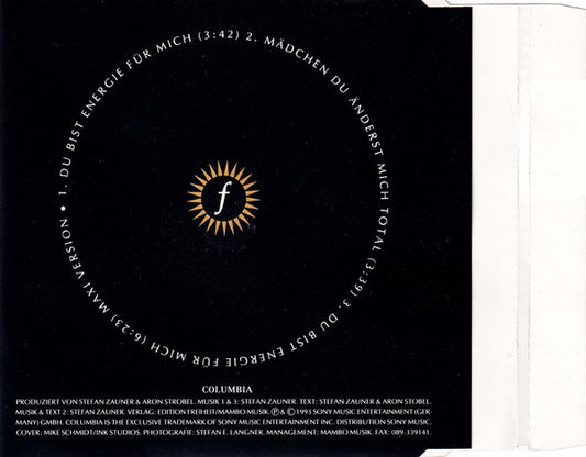 Münchener Freiheit : Du Bist Energie Für Mich (CD, Maxi)