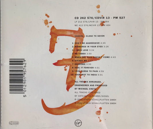Sandra : Close To Seven (CD, Album)