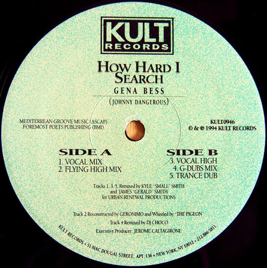 Geena Bess : How Hard I Search (12")