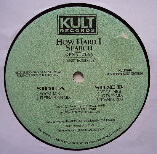 Geena Bess : How Hard I Search (12")