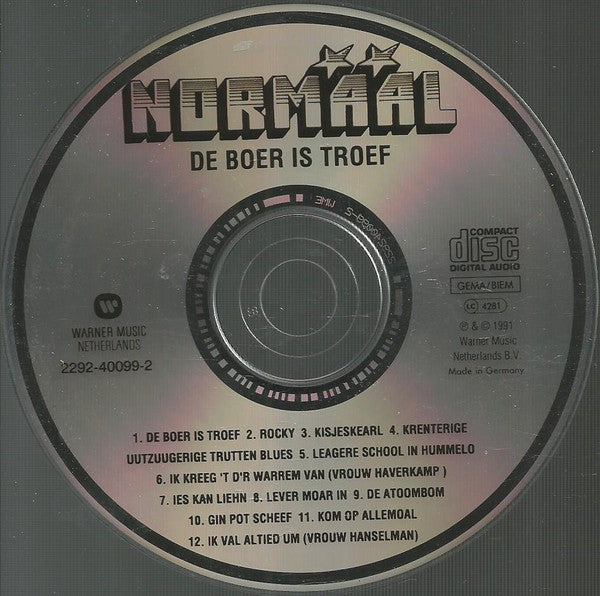 Normaal : De Boer Is Troef (CD, Album)