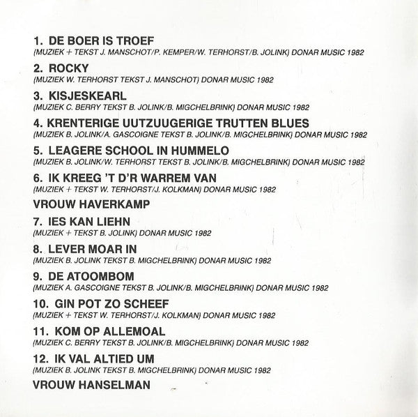Normaal : De Boer Is Troef (CD, Album)