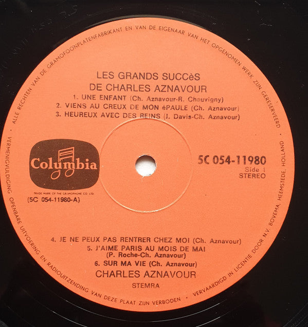 Charles Aznavour : Les Grands Succes de Charles Aznavour (LP, Album, Comp)