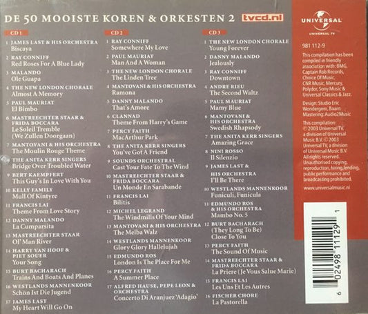 Various : De 50 Mooiste Koren & Orkesten Volume 2 (3xCD, Comp)