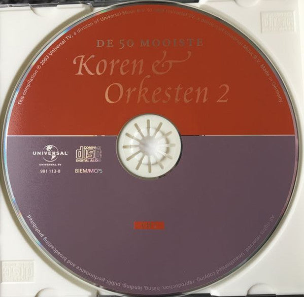 Various : De 50 Mooiste Koren & Orkesten Volume 2 (3xCD, Comp)