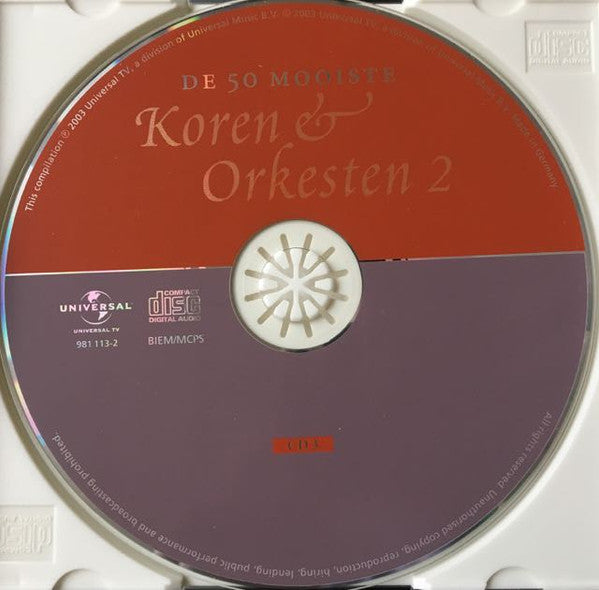Various : De 50 Mooiste Koren & Orkesten Volume 2 (3xCD, Comp)