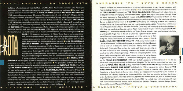 Nino Rota : Fellini & Rota - I Film, Le Musiche - Movies & Music (CD, Comp, RE, RM)