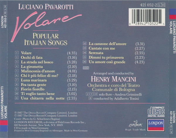 Luciano Pavarotti : Volare (CD, Album)