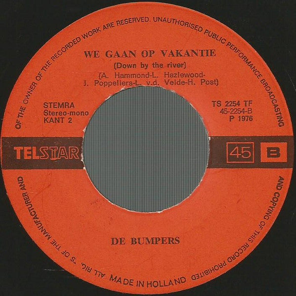De Bumpers : Hela, Hola, 't Is Vakantietijd (7", Single)