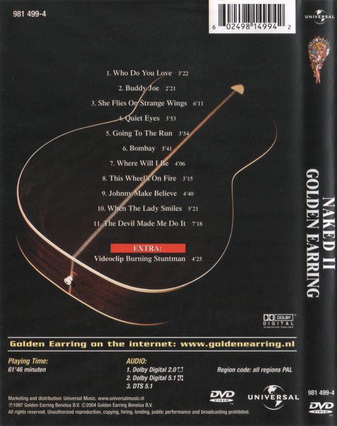 Golden Earring : Naked II (DVD-V, RE, Multichannel, PAL)
