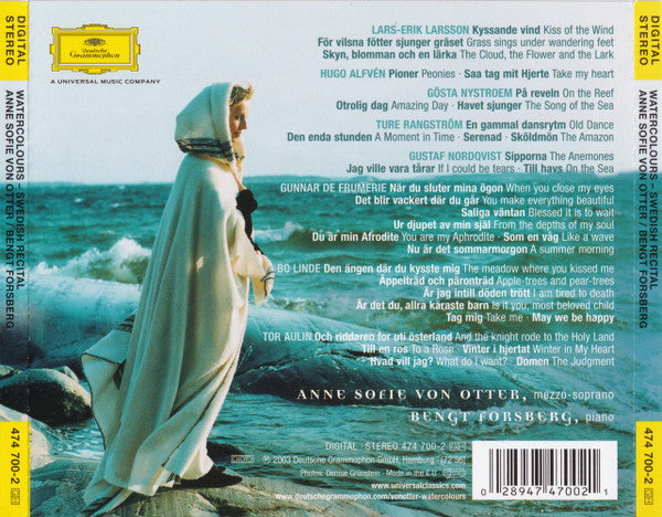 Anne Sofie Von Otter, Bengt Forsberg : Watercolours (CD, Album)