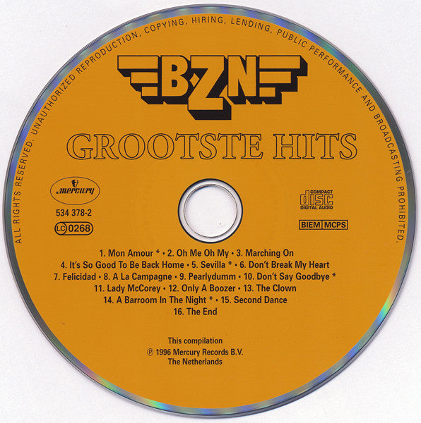 BZN : Grootste Hits (CD, Comp, RE)