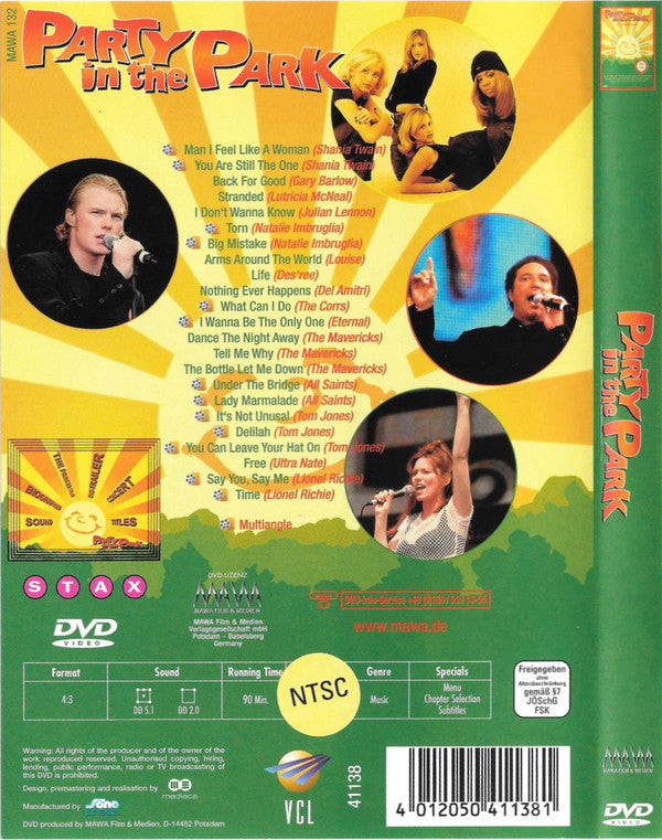 Various : Party In The Park For The Prince's Trust (DVD-V, NTSC, PAL)