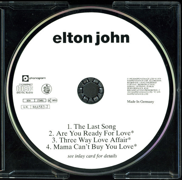 Elton John : The Last Song (CD, Single, CD2)