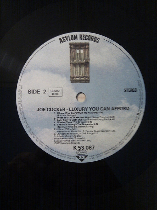 Joe Cocker : Luxury You Can Afford (LP, Album, RE)