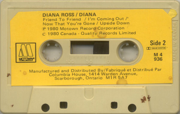 Diana Ross : Diana (Cass, Album, Club, Dol)