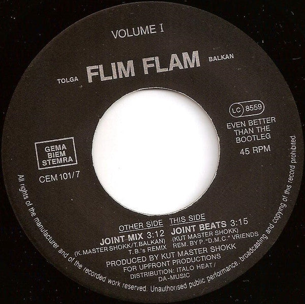 Tolga "Flim Flam" Balkan : Volume I (7", Single, Bla)