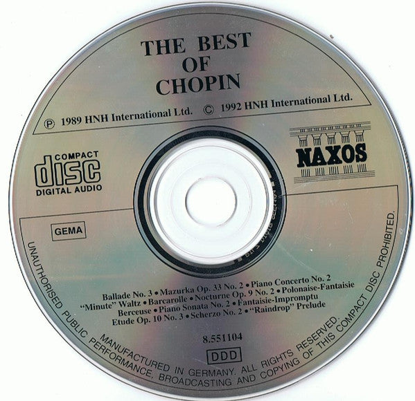 Frédéric Chopin : The Best Of Chopin (CD, Comp)