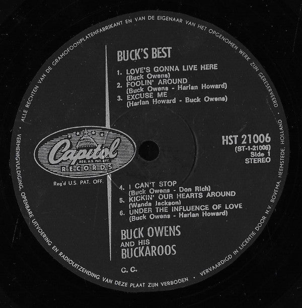 Buck Owens : Buck's Best (LP, Comp)