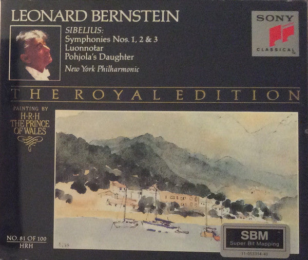 Sibelius* - New York Philharmonic, Leonard Bernstein : Symphonies Nos. 1, 2 & 3 / Luonnotar / Pohjola's Daughter (2xCD, Comp, RE, RM)
