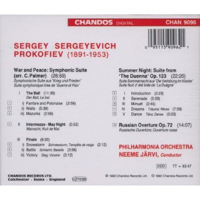 Sergei Prokofiev : War And Peace / Summer Night / Russian Overture (CD)