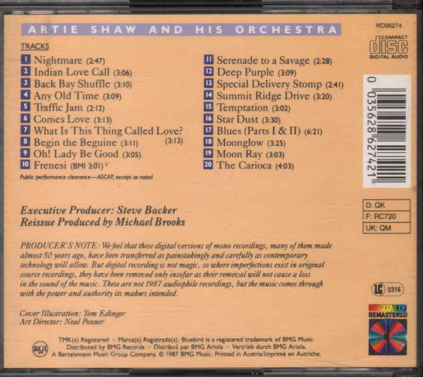 Artie Shaw And His Orchestra : Begin The Beguine (CD, Comp, RM)