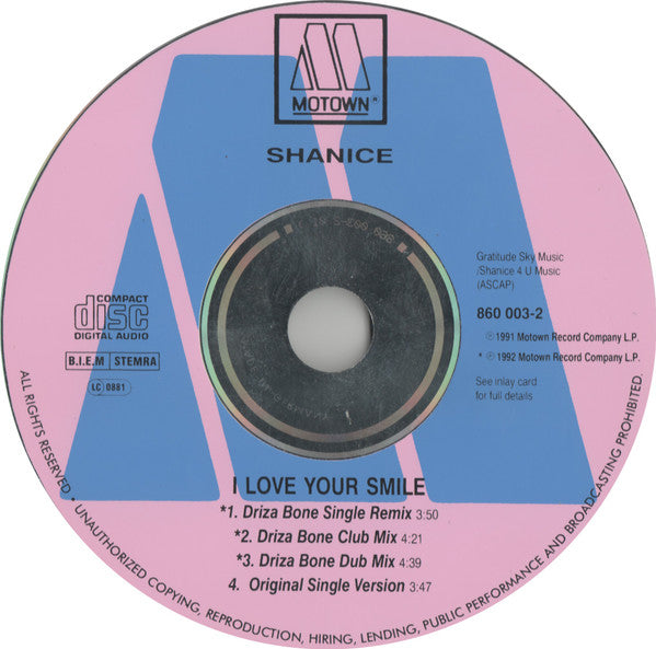 Shanice : I Love Your Smile (Driza Bone Remix) (CD, Single)