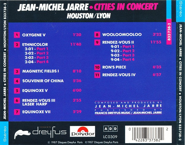 Jean-Michel Jarre : Cities In Concert • Houston/Lyon (CD, Album)
