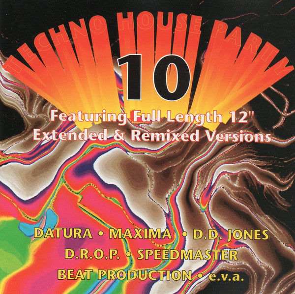 Various : Techno House Party 10 (Featuring Full Length 12") (Extended & Remixed Version) (CD, Comp)
