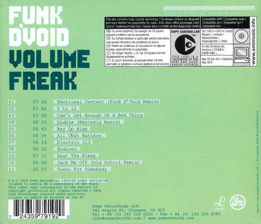 Funk D'Void : Volume Freak (CD, Album, Copy Prot.)