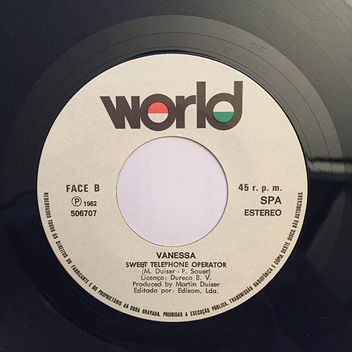 Vanessa (2) : Upside Down (Dizzy Does It Make Me) (7", Single)