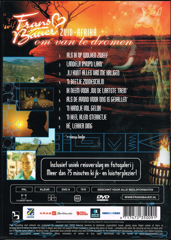 Frans Bauer : Zuid - Afrika  Om Van Te Dromen (DVD-V, Album, PAL)