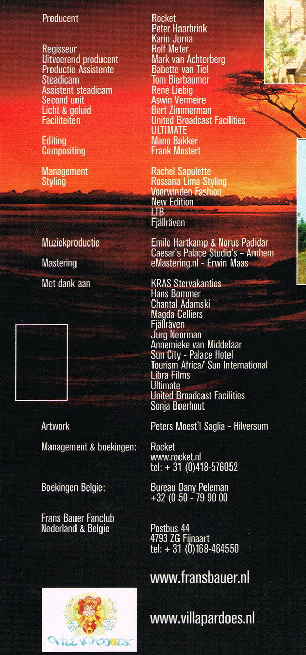Frans Bauer : Zuid - Afrika  Om Van Te Dromen (DVD-V, Album, PAL)