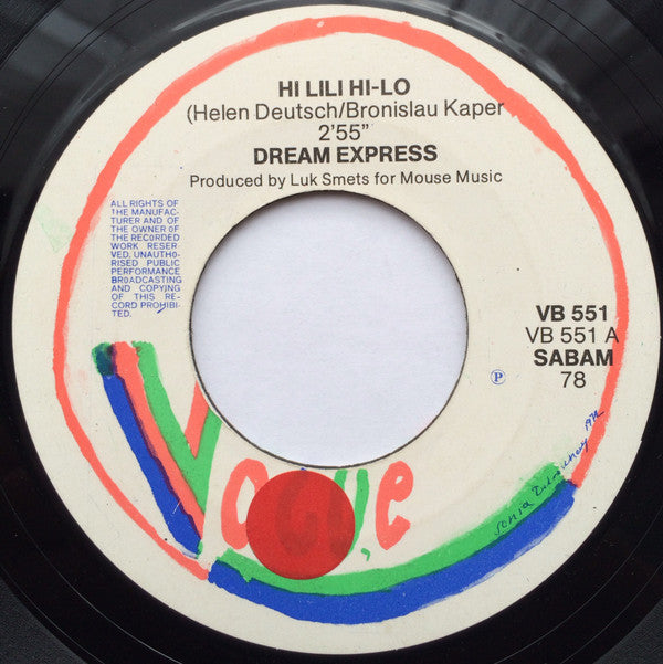 Dream Express : Hi Lili Hi-Lo (7", Single)