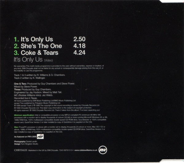 Robbie Williams : It's Only Us / She's The One (CD, Single, Enh, Lig)