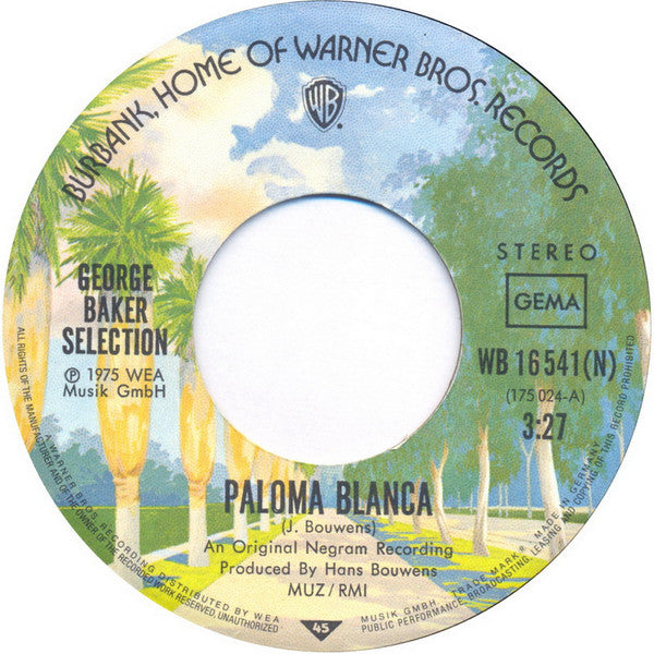 George Baker Selection : Paloma Blanca (7", Single)