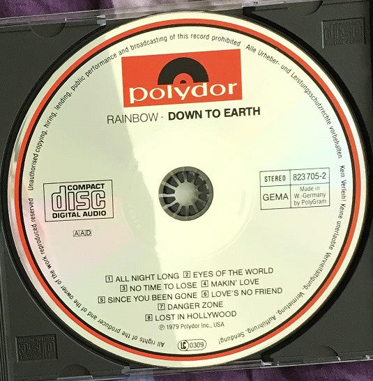 Rainbow : Down To Earth (CD, Album, RE, RP, PMD)