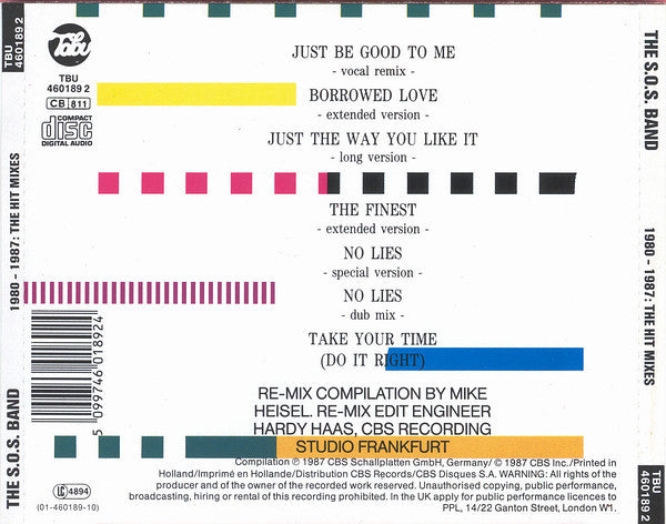 The S.O.S. Band : The S.O.S. Band 1980-1987: The Hit Mixes (CD, Comp)