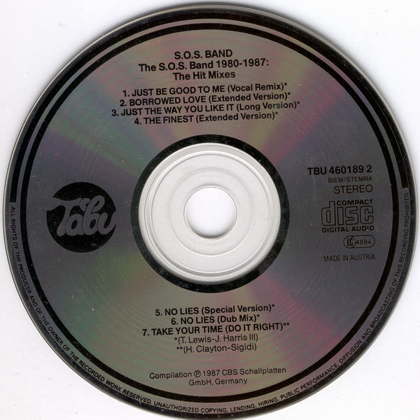 The S.O.S. Band : The S.O.S. Band 1980-1987: The Hit Mixes (CD, Comp)