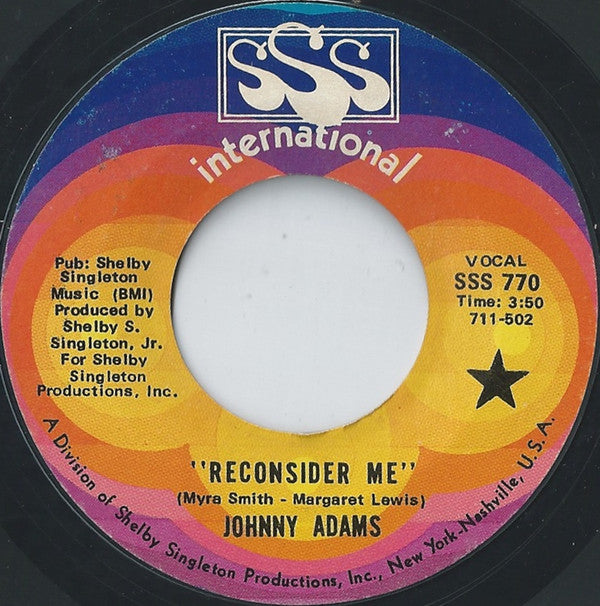 Johnny Adams : Reconsider Me / If I Could See You One More Time (7", Single)