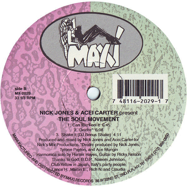 Nick Jones + Acei Carter Present Soul Movement : Shake It (12", EP)