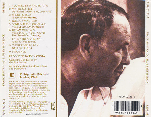 Frank Sinatra : Ol' Blue Eyes Is Back (CD, Album, RE)