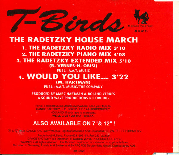 T-Birds : The Radetzky House March (CD, Maxi)