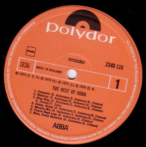 ABBA : The Best Of ABBA (LP, Comp, RE)