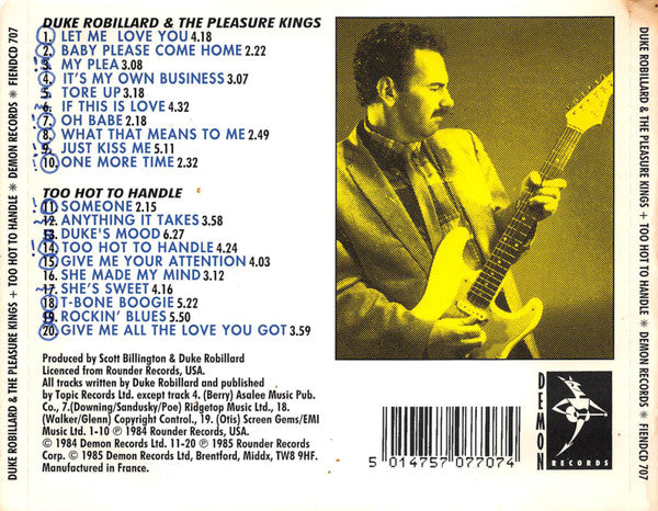 Duke Robillard And The Pleasure Kings : Too Hot To Handle (CD, Comp)
