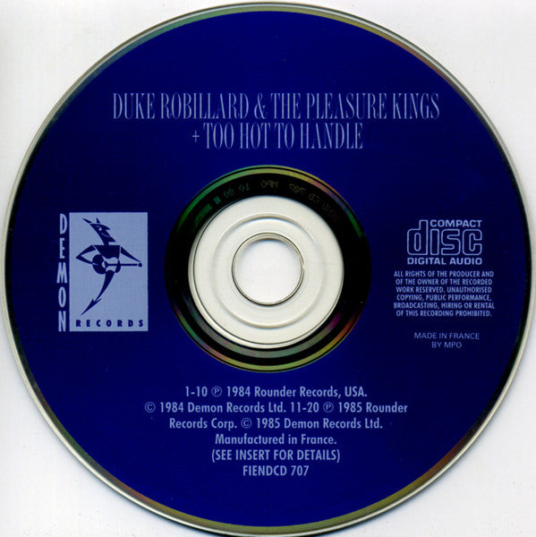 Duke Robillard And The Pleasure Kings : Too Hot To Handle (CD, Comp)