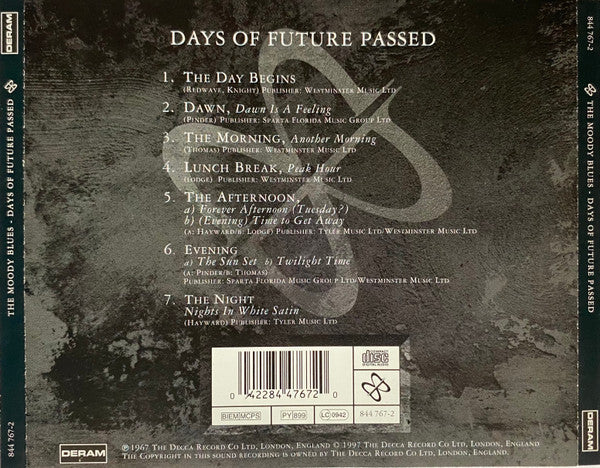 The Moody Blues : Days Of Future Passed (CD, Album, RE, RM)