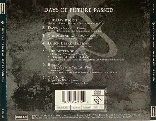 The Moody Blues : Days Of Future Passed (CD, Album, RE, RM)
